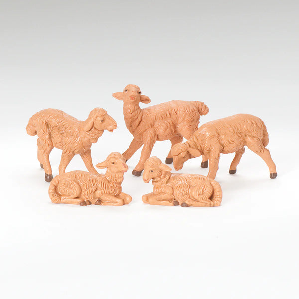 Brown Sheep, Set of 5 - Fontanini® 5" Collection