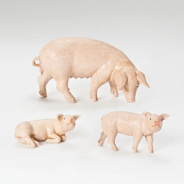 Pig Family, Set of 3 - Fontanini® 5" Collection