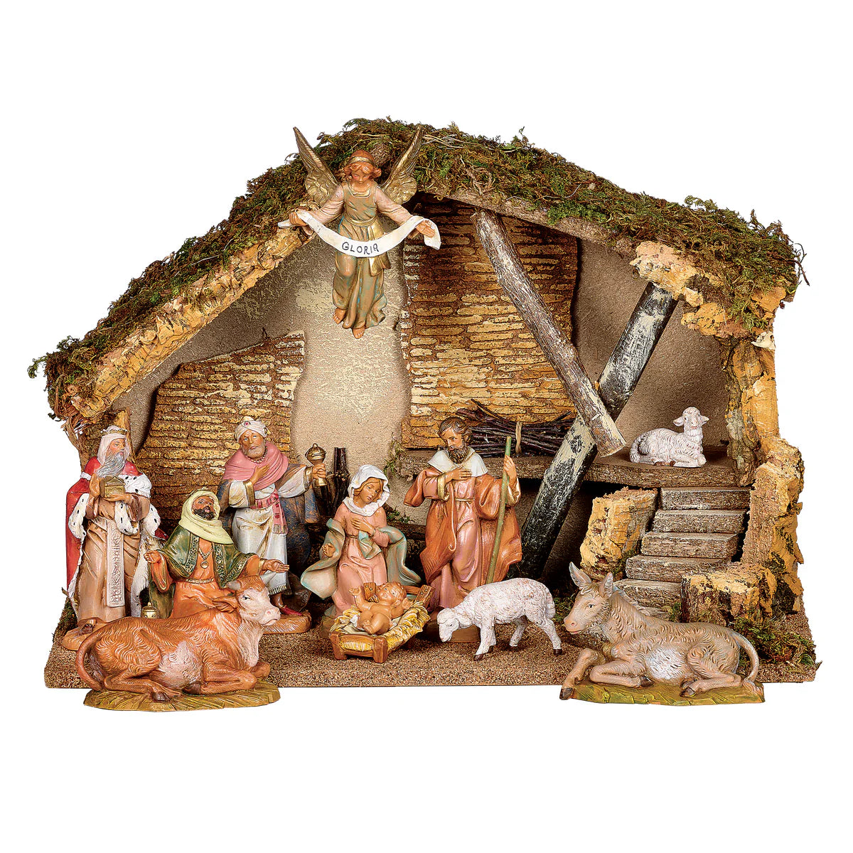 11 Piece Figure Set with Italian Stable - Fontanini® 5" Collection