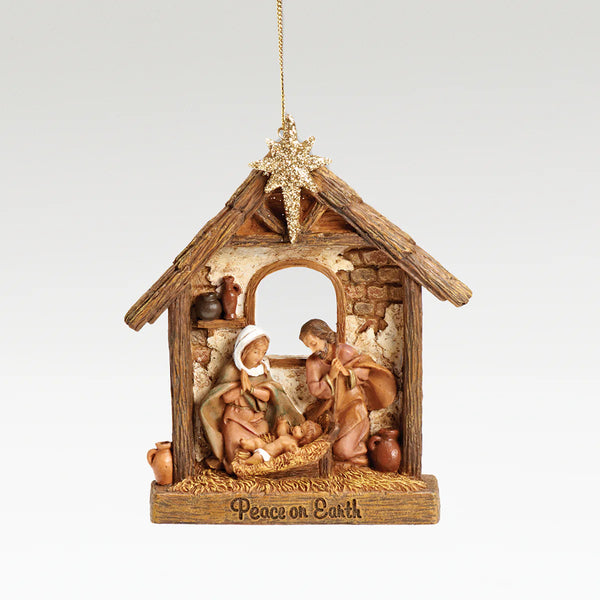 Holy Family Stable Ornament - Fontanini® Ornaments