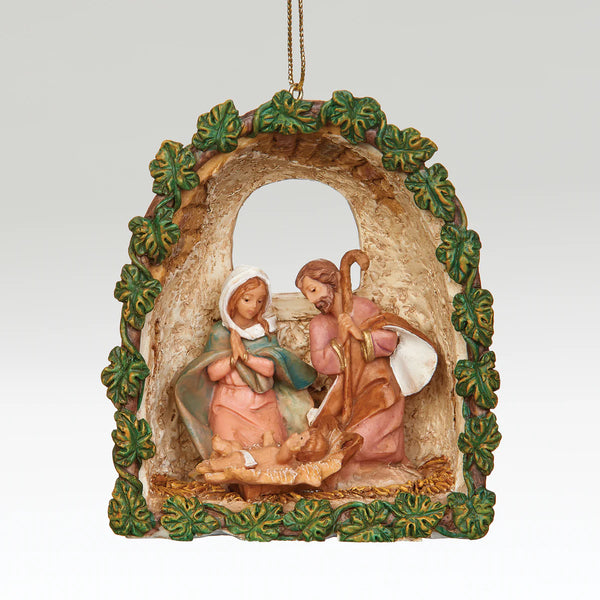 Ivy Grotto Holy Family Ornament by Fontanini