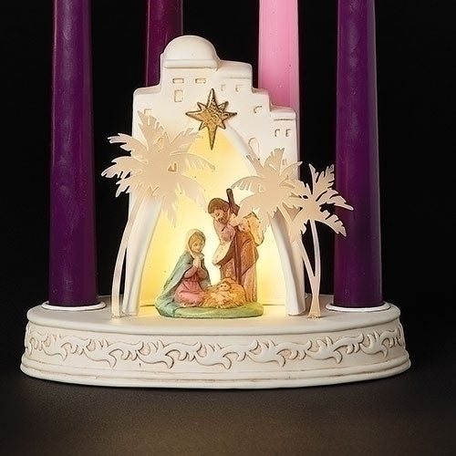 Lighted Advent Candle Holder with Holy Family - Fontanini® Gift Collection - SALE