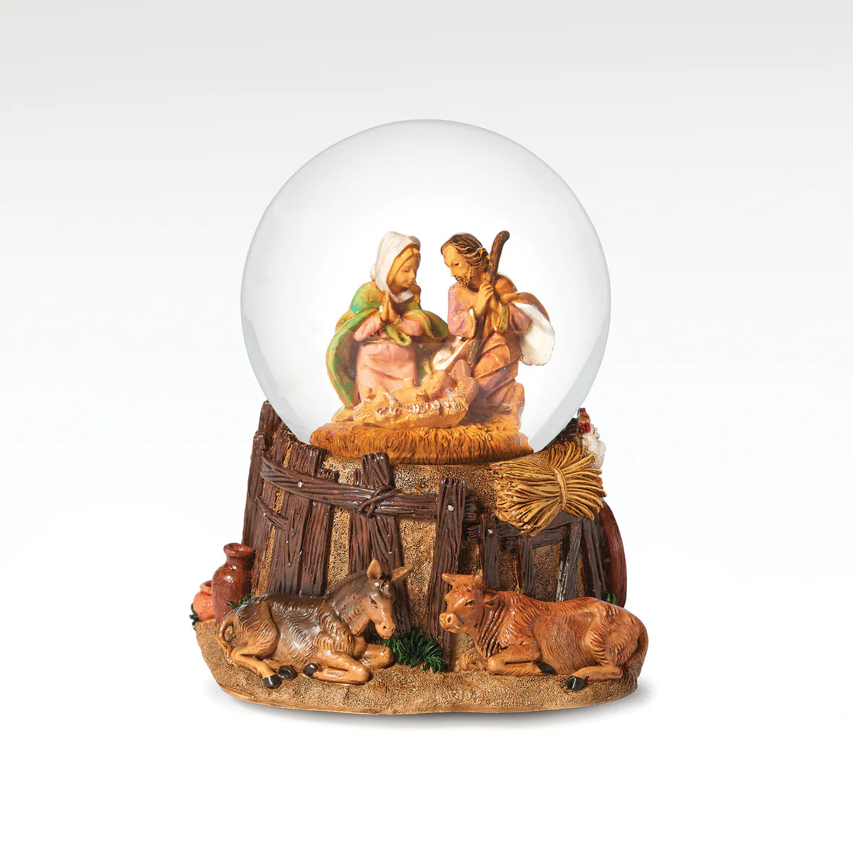 Animals Lowing Musical Nativity Scene Glitterdome® - Fontanini®