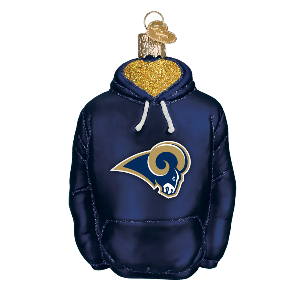 LOS ANGELES RAMS Old World Christmas Hoodie Licensed Ornament - SPECIAL PURCHASE