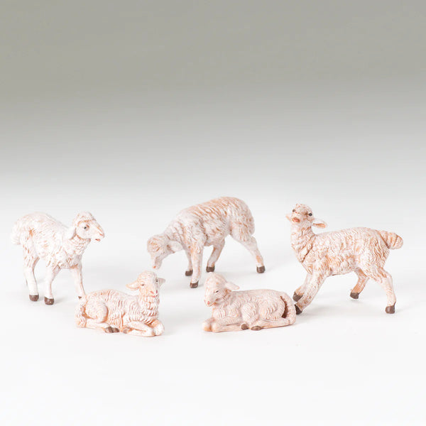 White Sheep, Set of 5 - Fontanini® 5" Collection