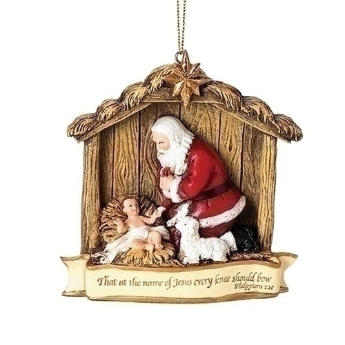 Kneeling Santa Ornament by Roman Inc #39546