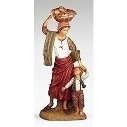 Lydia & Son, Villagers - Fontanini® 50" Collection