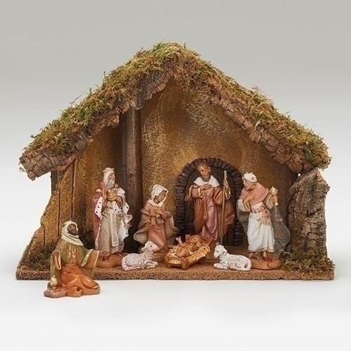 8 Piece Magi Nativity Set with Italian Stable - Fontanini® 5" Collection