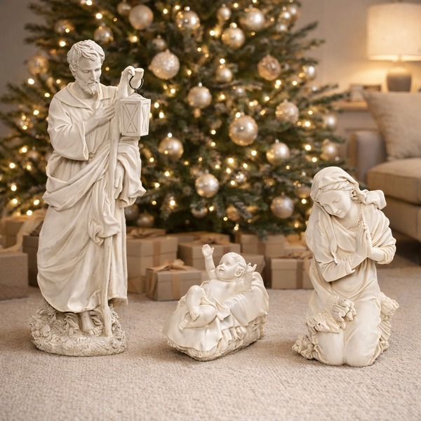 Joseph's Studio® 27" Mono-White Nativity Collection