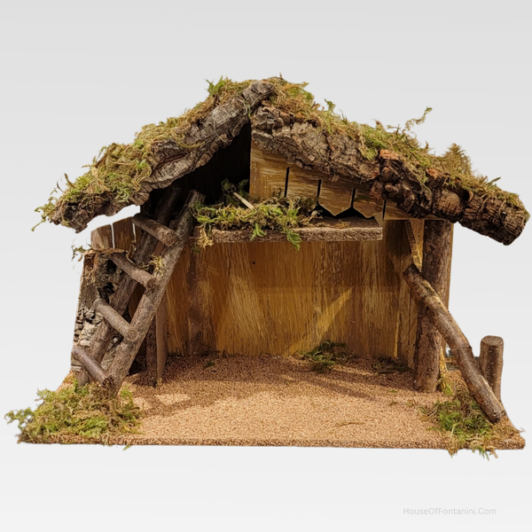 11" LED Italian Lighted Stable - Fontanini® 5" Collection #50441 - PREORDER