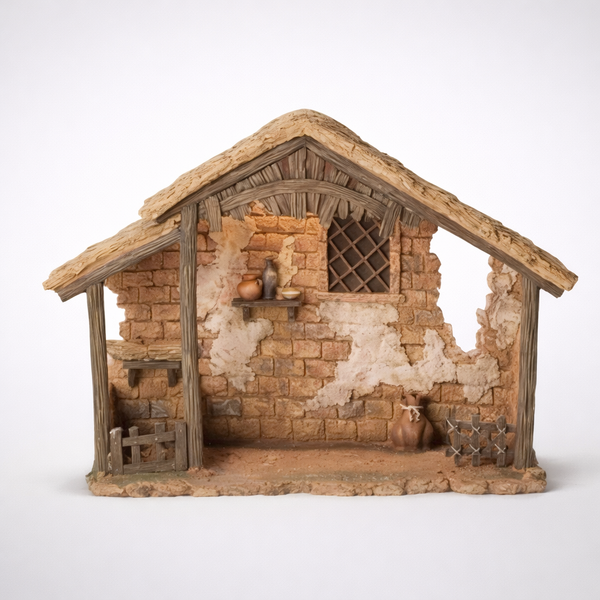 14.5"H Lighted Stable - Fontanini® 7.5" Collection