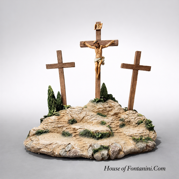 Crucifixion Scene Only with Crosses & Crucifix - Fontanini® 5" Collection