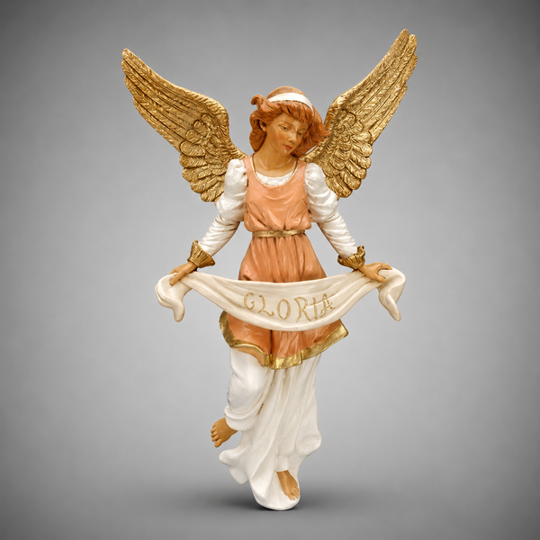 Gloria Angel #53717 Fontanini Italian Nativity 18 inch angel with Gloria banner