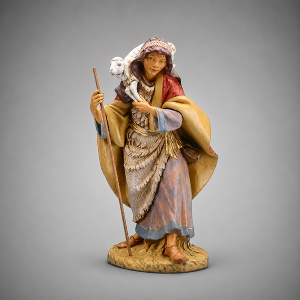Gabriel Shepherd with Lamb #53720 Fontanini Italian Nativity 18 inch figure