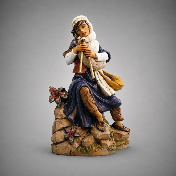 Josiah Bagpiper #53735 Fontanini Italian Nativity 18 inch musician figure