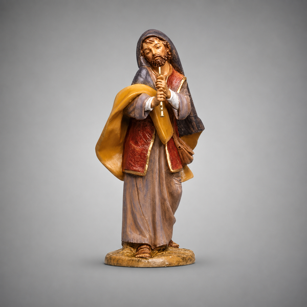 Daniel Shepherd with Flute #53736 Fontanini Italian Nativity 18 inch figure