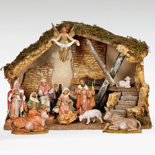 11 Piece Figure Set with Italian Stable - Fontanini® 5" Collection
