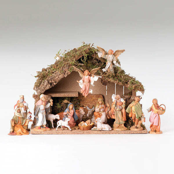 16 Piece Masterpiece Figure Set with Italian Stable - Fontanini® 5" Collection - Limited Quantities