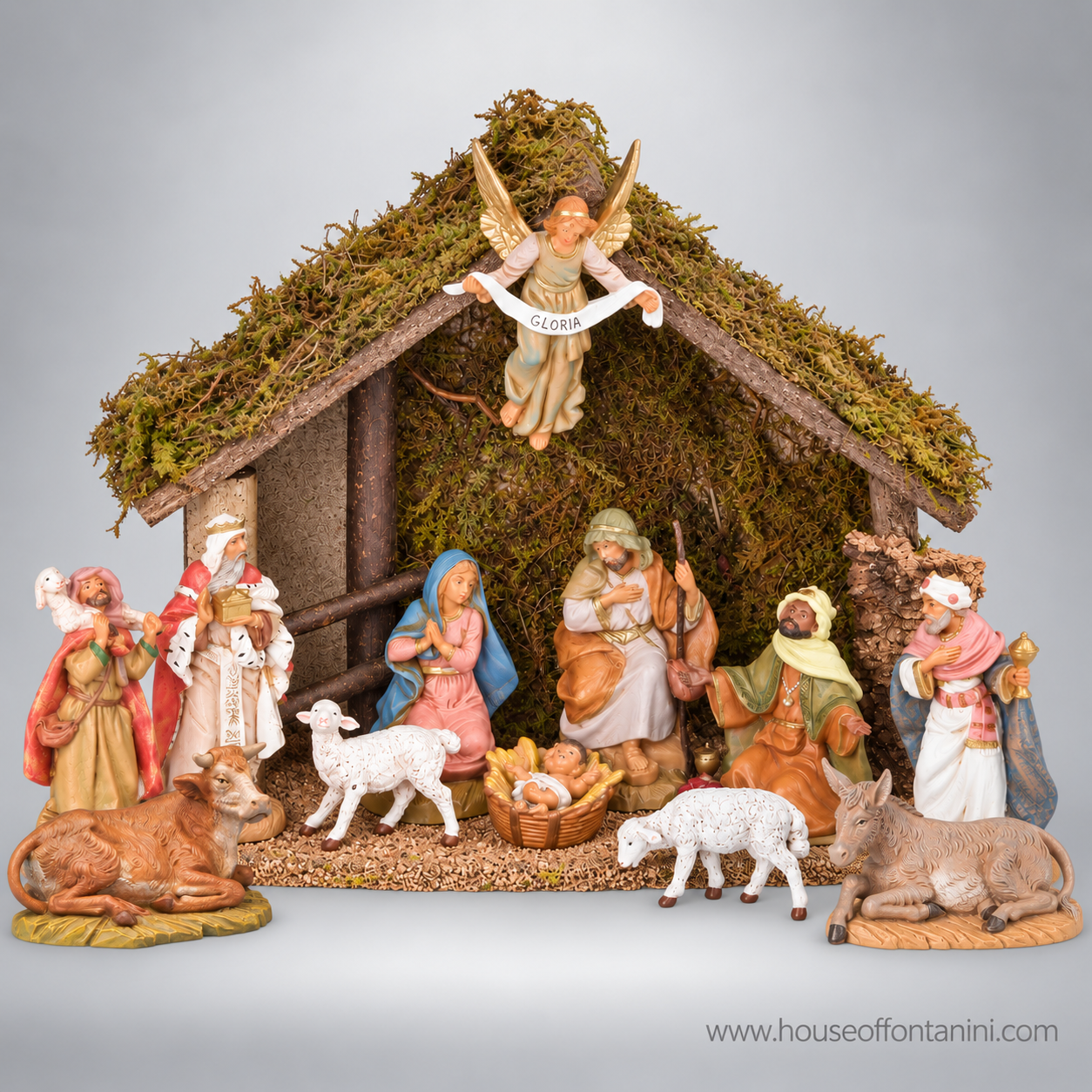 12 PC Nativity Set with Italian Stable Bundle - Fontanini® 5" Collection *Best Seller*