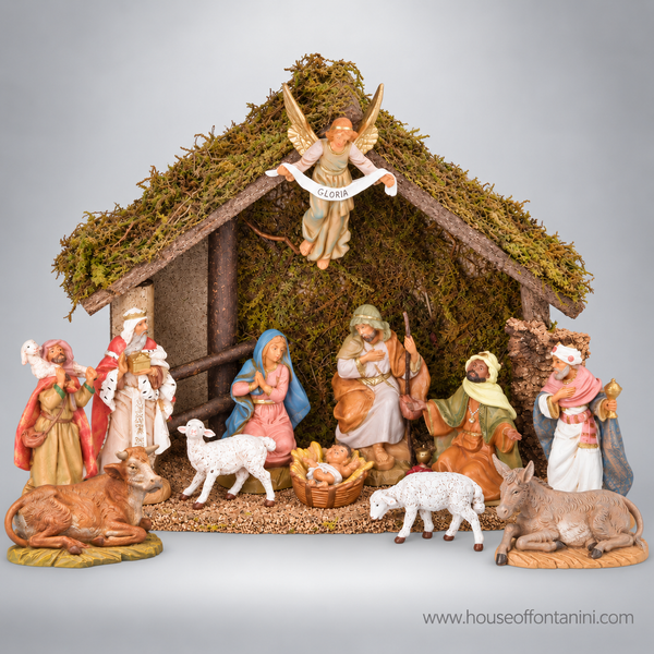 12 PC Nativity Set with Italian Stable Bundle - Fontanini® 5" Collection *Best Seller*