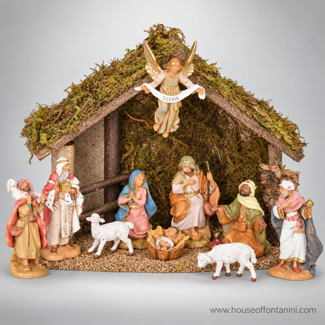 10 PC Nativity Set with Italian Stable Bundle - Fontanini® 5" Collection *Best Seller*