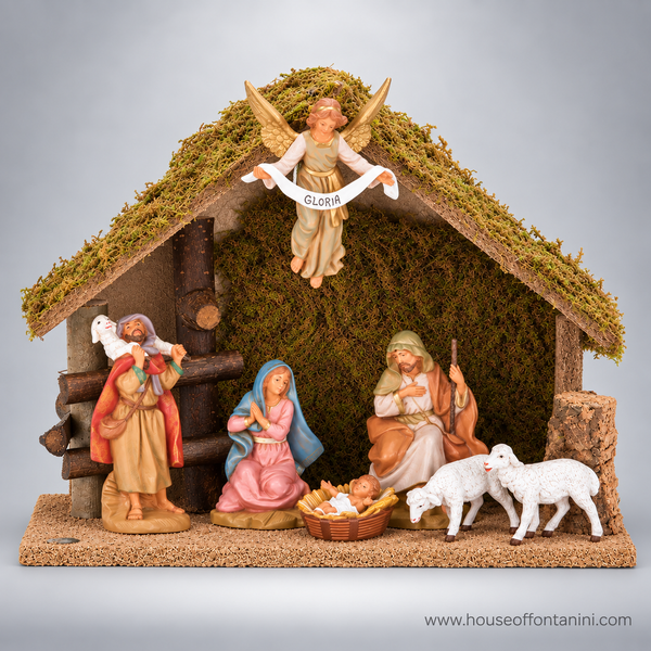 7 Piece Figure Set with Italian Stable - Fontanini® 5" Collection *Best Seller*