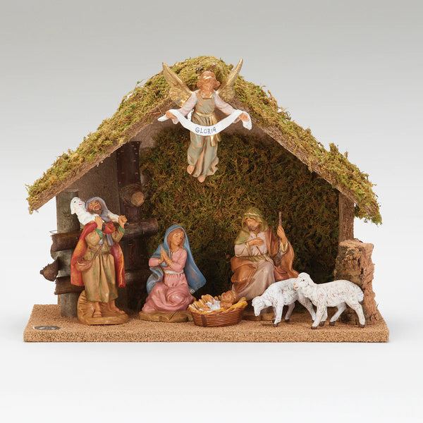 7 Piece Figure Set with Italian Stable - Fontanini® 5" Collection *Best Seller*