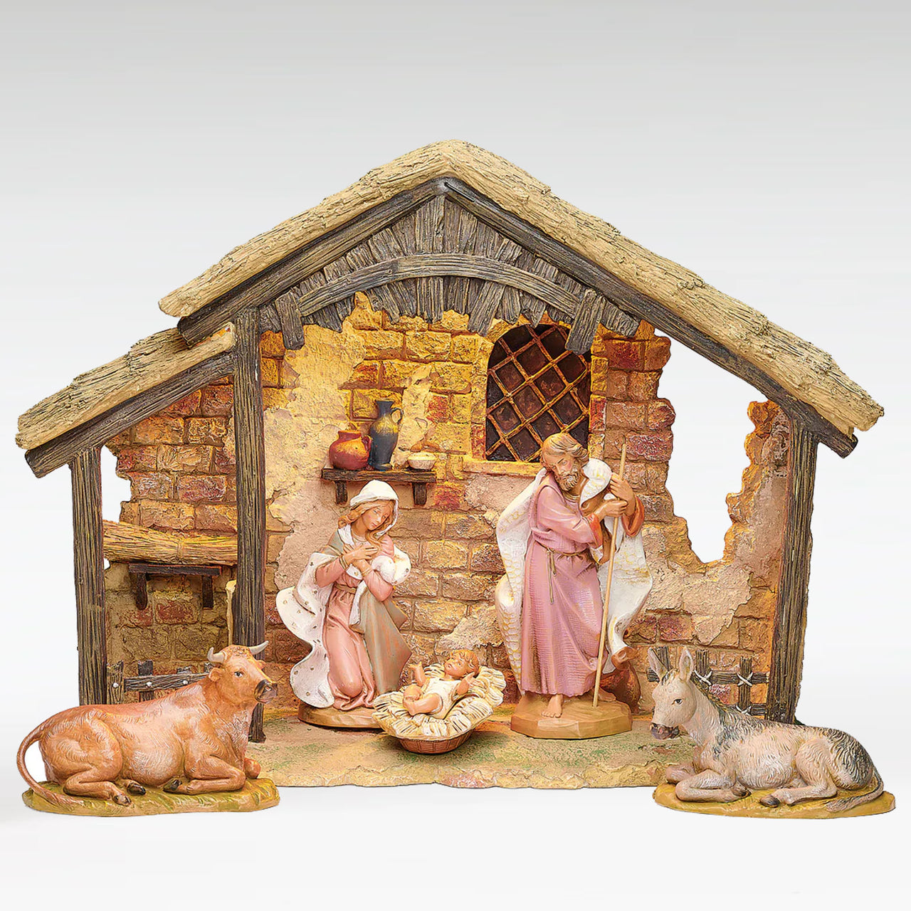 5 Piece Lighted Brick Nativity Set - Fontanini® 7.5" Collection *Best Seller*