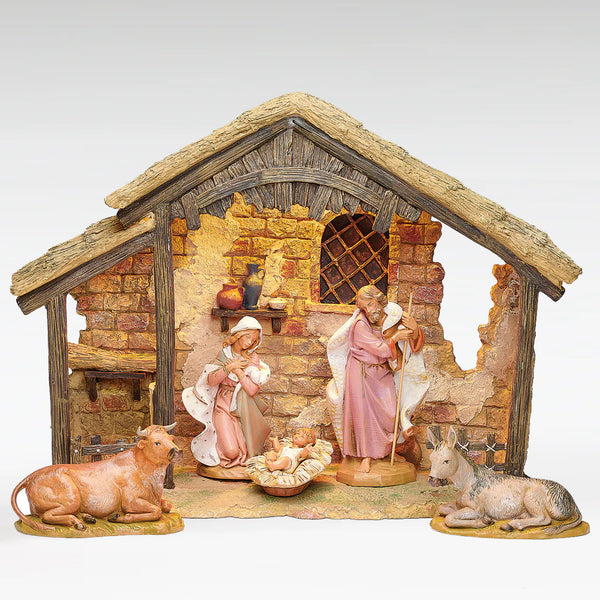 5 Piece Lighted Brick Nativity Set - Fontanini® 7.5" Collection *Best Seller*