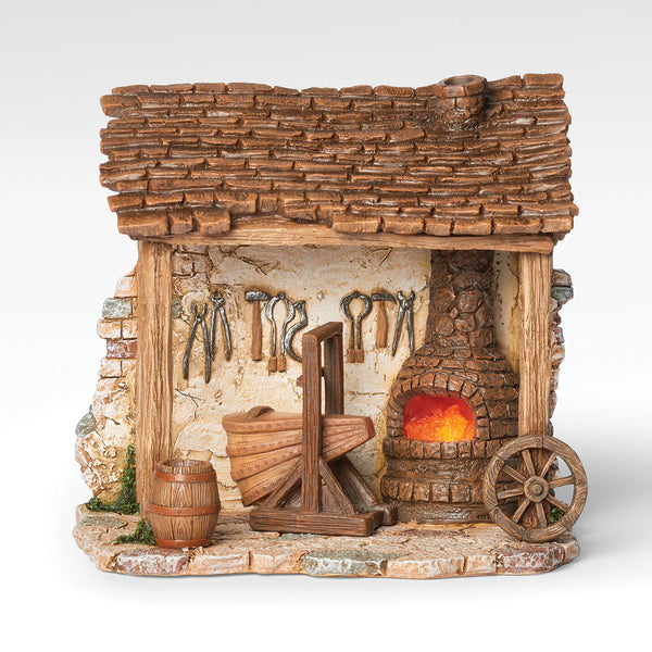 Blacksmith and Tradesman Stall (lighted) - Fontanini® 5" Collection