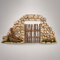 Village Entrance Gate and Wall - Fontanini® 5" Landscape Accessory