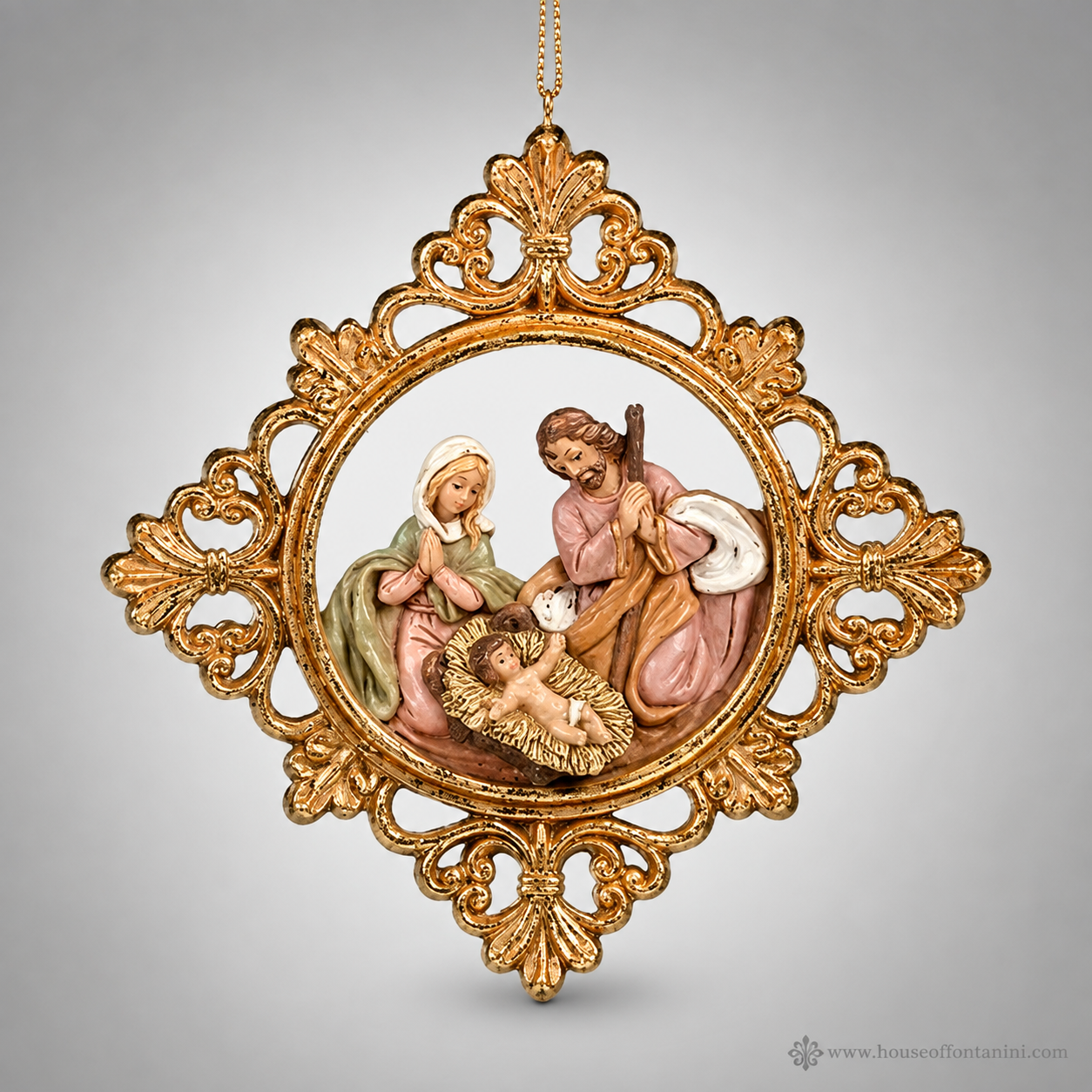 2026 Gold Filagree Cameo Event Ornament - Fontanini Gift Collection