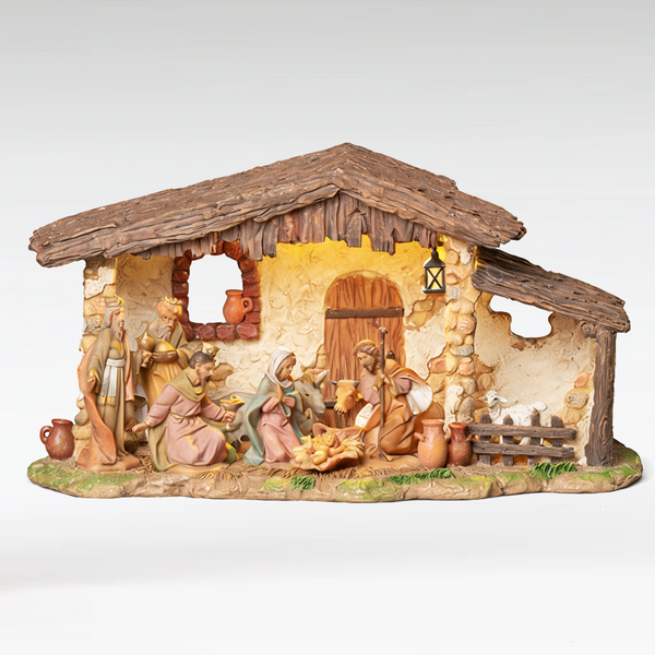 SILENT NIGHT Tabletop Nativity Musical - Fontanini® Gifts Collection