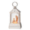 Holy Family Mini Lantern Glitterdome in Silver Finish by Fontanini
