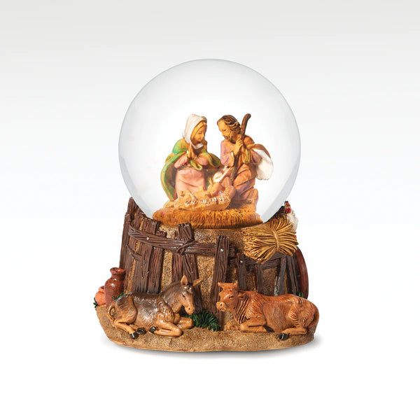 Animals Lowing Musical Nativity Scene Glitterdome® - Fontanini®