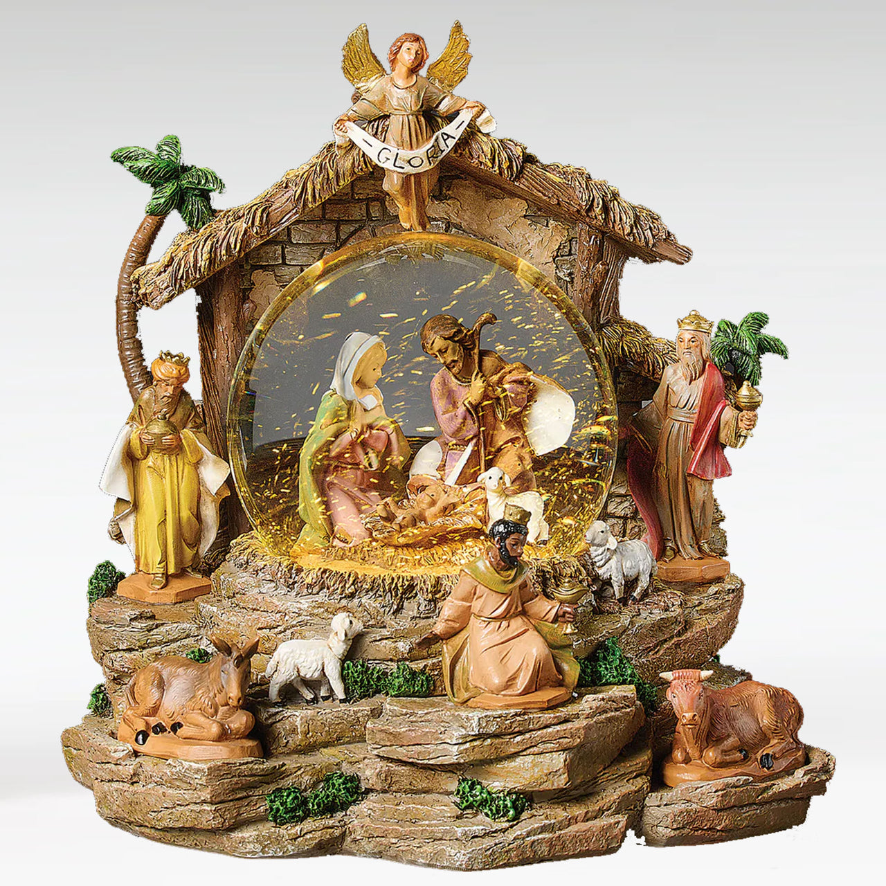 Hillside Nativity Motorized Swirl Glitterdome® - Fontanini® Gift Collection
