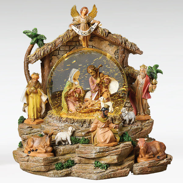Hillside Nativity Motorized Swirl Glitterdome® - Fontanini® Gift Collection