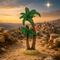 9.75" Twin Palm Tree Oasis - Fontanini® 5" Collection