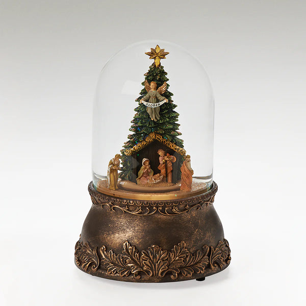 Christmas Tree Rotating Musical Nativity Scene Glitterdome® - Fontanini®