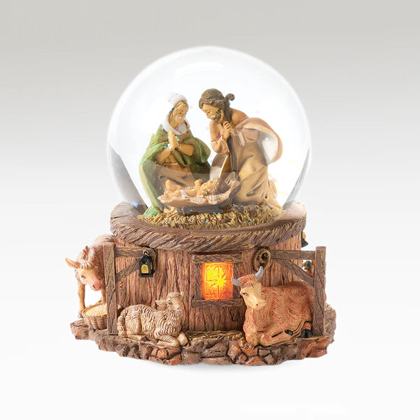 Stable Scene "Silent Night" Glitterdome® - Fontanini®