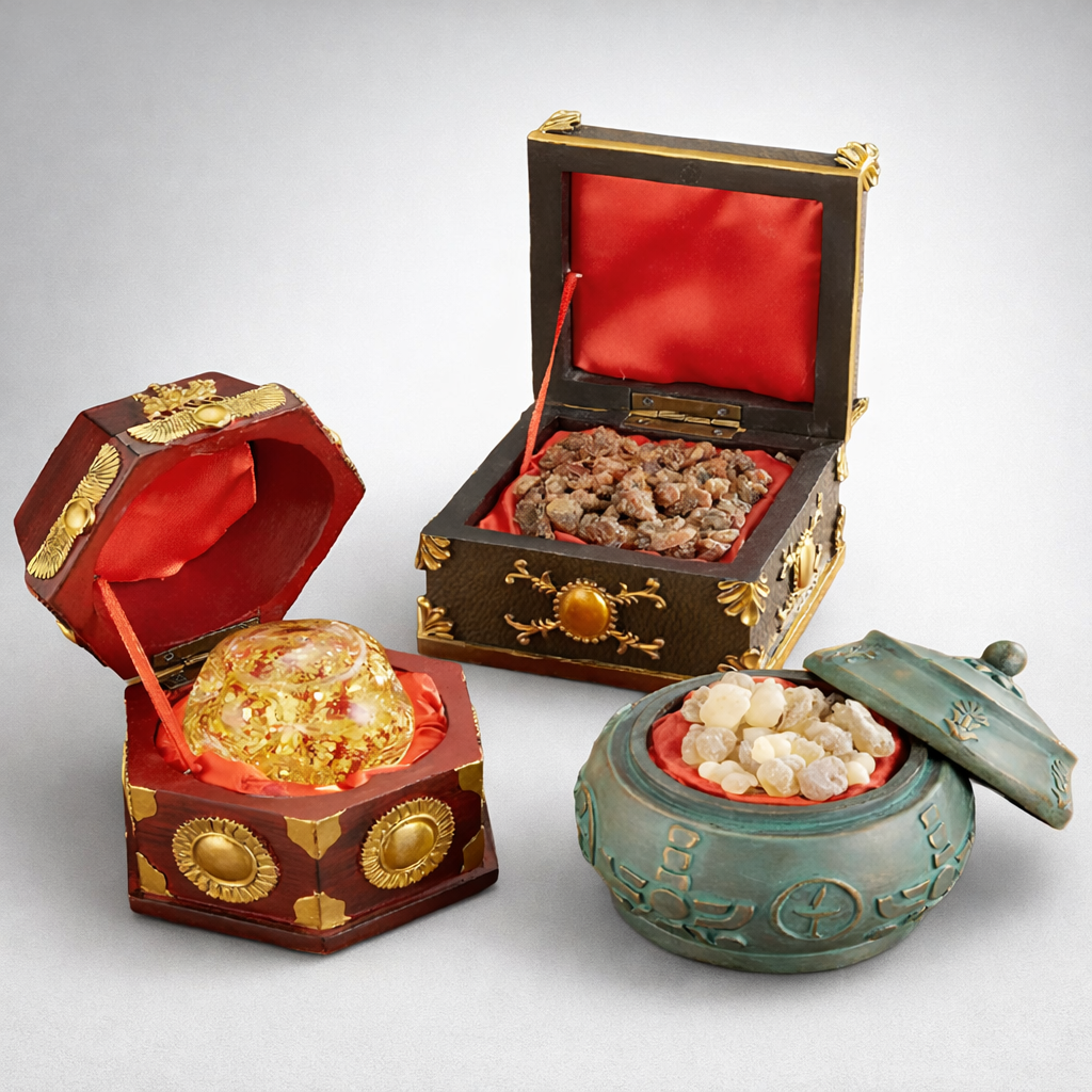 Deluxe Three Box Heirloom Set of Gold, Frankincense, and Myrrh