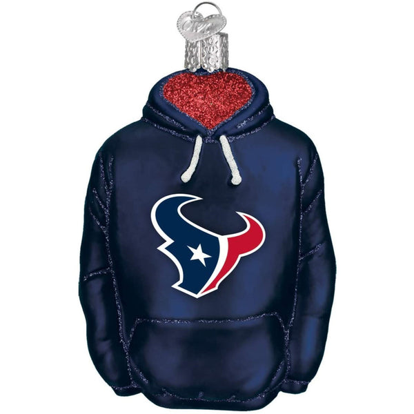 HOUSTON TEXANS Old World Christmas Hoodie Licensed Ornament - SPECIAL PURCHASE