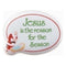 Kneeling Santa "Jesus Is The Reason" Pin by Roman Inc #15410