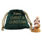 Miniature Kneeling Santa in Velvet Pouch by Roman Inc #36214