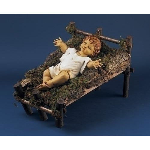 Gowned Infant Jesus with Wood Manger - Fontanini® 50" Collection