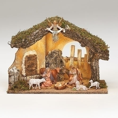 9 Piece Italian Nativity Set - Lighted with Adaptor Set (Sold Alone)