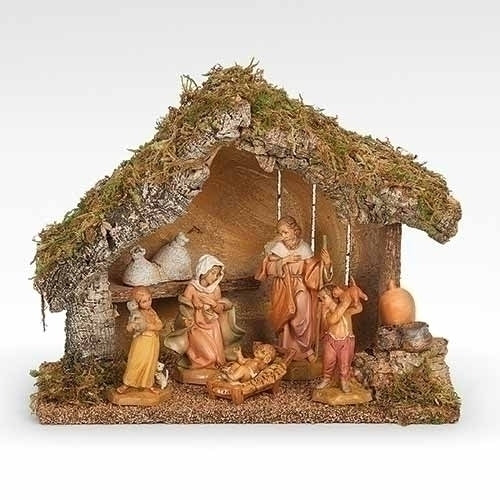 Children's Nativity Set with Italian Stable #54433 - Fontanini® 5" Collection - SALE