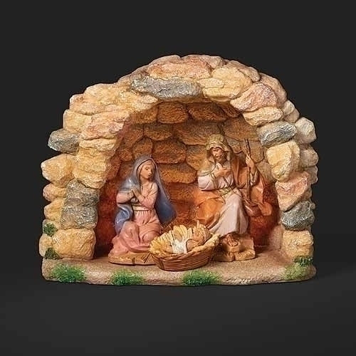 3 Piece Lighted Cliff Grotto Nativity Set - Fontanini® 5" Collection - Sale