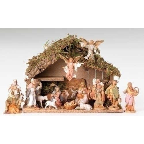 16 Piece Masterpiece Figure Set with Italian Stable - Fontanini® 5" CollectionDefault Title
