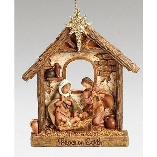 Holy Family Stable Ornament - Fontanini® Ornaments